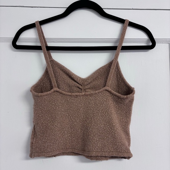 Madewell Mapleton Crop Sweater Tank Heathered Caramel XS - Picture 8 of 8